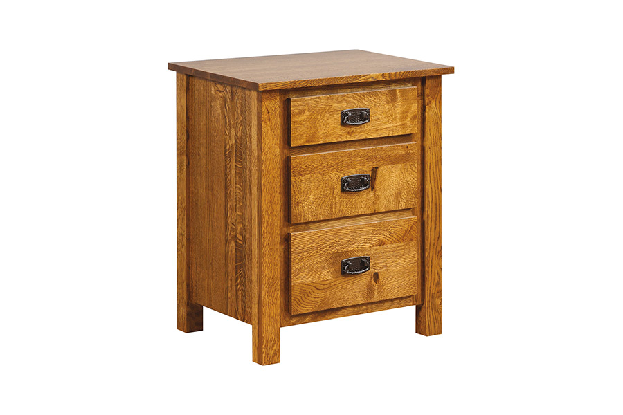 dutch country mission three drawer nightstand